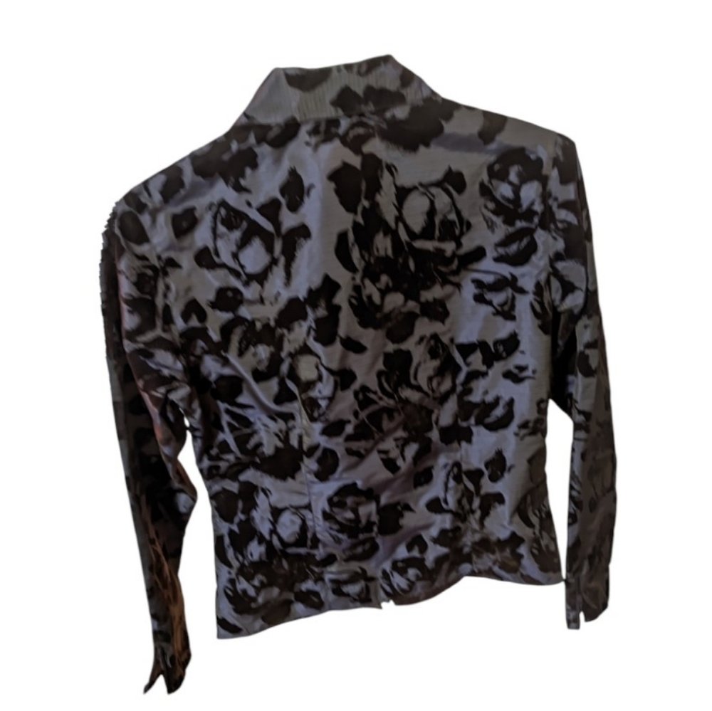 Anne Fontaine Lightweight Floral Jacket Iridescent Purple - Picture 2 of 3